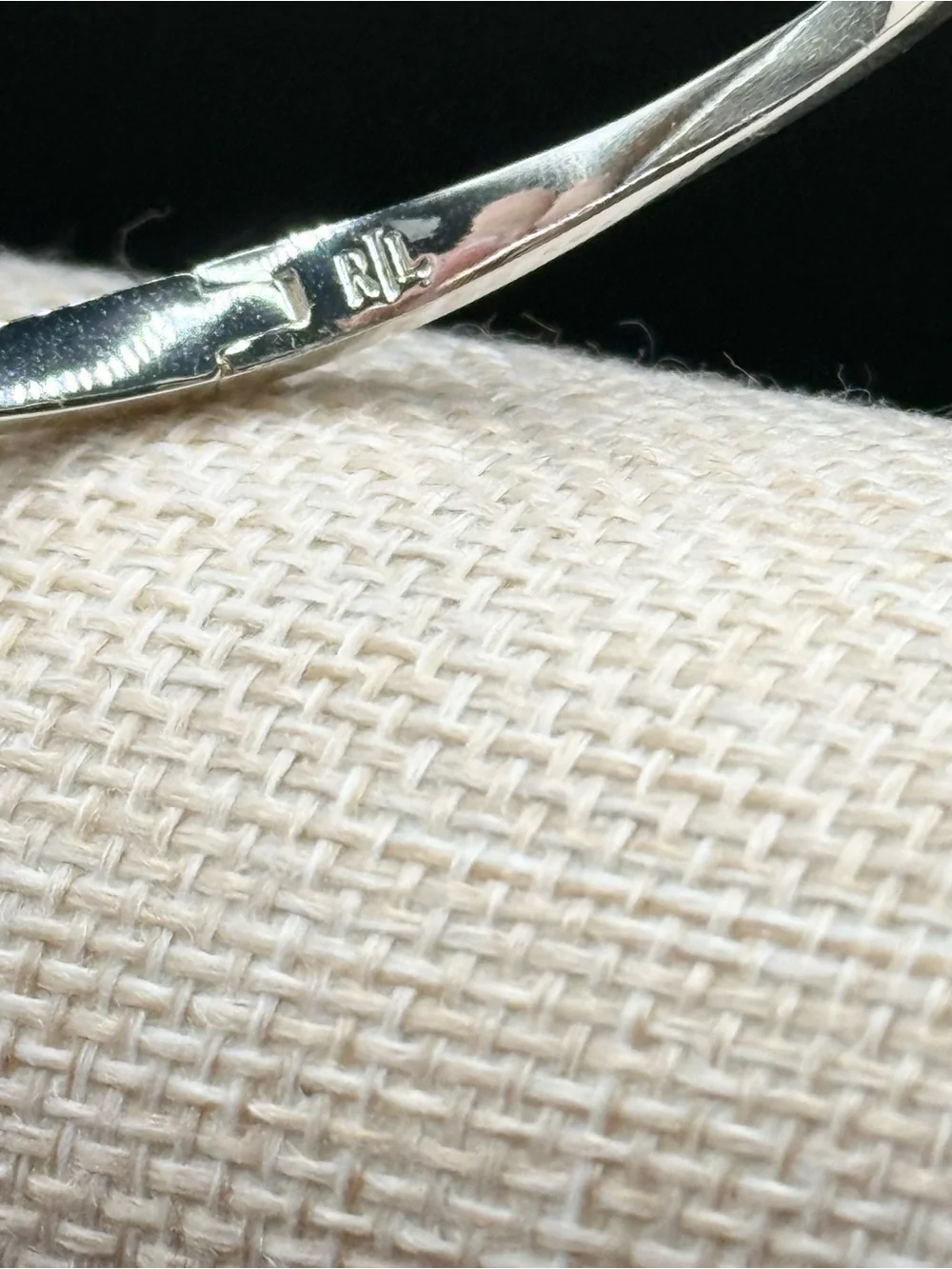Lauren Ralph Lauren Silver-Tone Crystal Hinge Bangle Bracelet